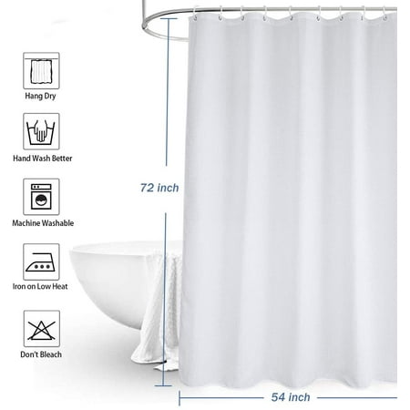Fabric Shower Curtain Liner White Pol, Can I Use Bleach To Clean Shower Curtain Rods