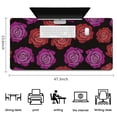 thumbnail image 5 of Long Mouse Pads for Desk,Pioneer Flower Floral Print Pattern Desk Mats on Top Of Desks, Desk Mouse Pad Extra Large with 3mm Non-Slip Base and Stitched Edge for Gaming,Office,Work,Home 47.3"x23.6", 5 of 6