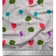 thumbnail image 1 of Soimoi Silk Fabric Artistic Floral Printed Craft Fabric by the Yard 42 Inch Wide, 1 of 3