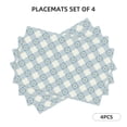 thumbnail image 2 of Placemats Set Of 4 / 6, Daisy Plaid Blue Placemats For Dining Table Indoor/Outdoors Heat Resistant Washable Placemats 18" X 12", 2 of 8