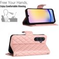 thumbnail image 4 of Allytechgroup Wallet Case for Samsung Galaxy A07, PU Leather Shockproof Protective Flip Cover for Women Girls Slim Kickstand Folio Case with Card Slots Holder Wrist Strap Lanyard, Coralpink, 4 of 5