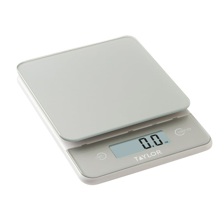 Taylor Glass Top Food Scale with Touch Control Buttons