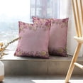 thumbnail image 6 of LALILO Throw Pillow Covers Vintage Flower Floral Dot Polka Album Cushion Cover 18" x 18", 2 Pack, 6 of 6