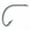 Nickel, variant on Mustad 37140-BR-6-100 Classic Wide Gap Hook Size 6 Hollow/Reversed