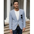 thumbnail image 4 of Yesfashion Mens Casual Blazer Sport Coats One Button Lightweight Knit Textured Suit Jackets for Men, 4 of 9