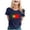 Dark Blue, variant on Womens Portugal Graphic T Shirt Crewneck Short Sleeve Brush Flag Print National Pride Football Fan Match Day Casual Stadium Chic Tops