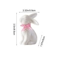 thumbnail image 3 of HaoXun Ceramic Bunny Ornament - Cute Easter Rabbit Figurine for Home Decor, Living Room, Table Centerpiece, Gift for Friends, 3 of 6