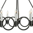 thumbnail image 6 of Vanity Art 12 Light Wagon Wheel Candle Style Chandelier, Modern Hanging Lighting, Ceiling Lights Fixtures for Dining Room Living Room Bed Room Kitchen, Classic Black/ White Antique Silver, 22512BK-WAS, 6 of 8