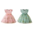 thumbnail image 5 of GYRATEDREAM Toddler Girl Special Occasion Dresses Tulle Dress Summer Puffy Ruffle Short Sleeve Baby Girl Party Casual Dresses for 1-5Y, 5 of 5