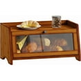 thumbnail image 2 of Bread Box for Kitchen Countertop, Extra Large Bamboo Bread Storage Container for Homemade Bread, Double Layer Breadox, Bread Bin Organizer for Counter Cabinet Pantry, Black, 2 of 8