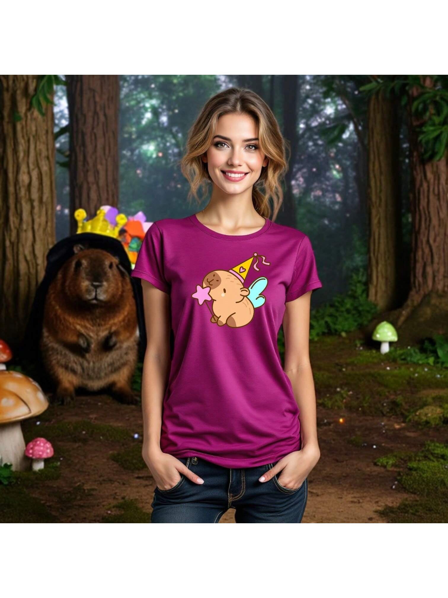 Playera CapyHada – La Capybara Más Mágica del Bosque Ropa Fashion Para ...