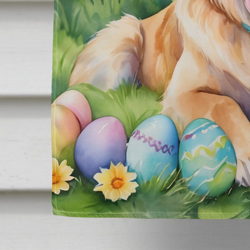 Golden Retriever Easter Egg Hunt House Flag 28 in x 40 in