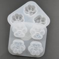 thumbnail image 4 of Paquete de 2 moldes de epoxi con forma de patas de gato, superficie con acabado mate y espejo Lindo molde de silicona para fundición de resina con huella de gato, 4 of 5