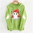 thumbnail image 4 of Sweatshirts for Women Halloween Printed Long Sleeve Hooded Sweatshirt, 4 of 6