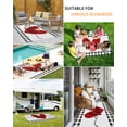 thumbnail image 5 of Outdoor Rug 6x9 ft Valentines Day Farmhouse Decor Waterproof Outdoor Patio Rug Mat Non Slip Outside Area Carpet for RV,Camping,Porch,Deck,Pool,Balconybackyard,Red Hearts Love Letter Buffalo Plaid, 5 of 9