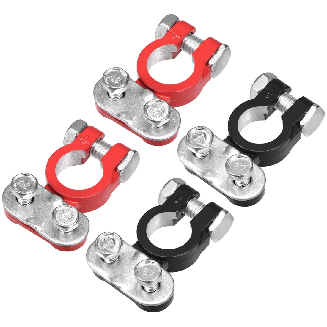 Car Battery Terminal Clamp Positive Negative Set Aluminum