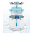 thumbnail image 3 of Dispensador de agua para mascotas, máquina de reposición de agua para mascotas (modelo apagado de acero inoxidable gris, adaptador estándar europeo (modelo USB) ER, 3 of 5