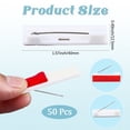thumbnail image 2 of 50Pcs Self Adhesive Bar Pins Badge Pin Back Plastic Safety Flat Backing White 0.49 x 1.57 Inch Rectangle Iron Label Clasp Brooches Findings, 2 of 7