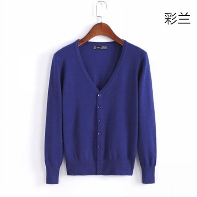 Suéter de punto con botones para mujer, chaqueta holgada con cuello en V, Tops informales de manga larga, 4XL talla grande, primavera y otoño, 2023