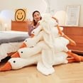 thumbnail image 4 of Juguete de peluche de ganso blanco para niña, almohada de pato grande Kawaii para dormir, cojín suave, muñeco de Animal de peluche, regalo de cumpleaños, 50-190cm, 4 of 5