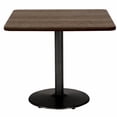 thumbnail image 2 of KFI Studios Mode 3' Square Dining Table, River Cherry, Black Base, 2 of 6