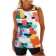 thumbnail image 4 of Acyse 2025 Womens Bikinis Clearance Juniors Classic Print High Neck Tops Bathing Suit Tops For Tank Tops Swimsuits, 4 of 4