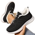 thumbnail image 5 of DLONGLI Women's Diabetic Orthopedic Arch Support Wide Width Winter Walking Shoes Fleece Lined Lace Up Breathable Knit Warm Cushioned Non-Slip Casual Shoes for Cold Weather, 5 of 7