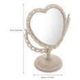thumbnail image 2 of HLONK Vintage Desktop Makeup Mirror Creative Heart Shaped Mirror Rotatable Mirror, 2 of 7