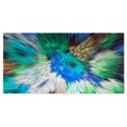 thumbnail image 2 of Extrusive 3D Fabric Flowers Blue - Large Floral Art Canvas Print, 2 of 3