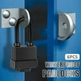 thumbnail image 5 of ﻿ OKYMOTOR 6Pcs Heavy Duty Waterproof Padlocks, 1-9/16 Inch Laminated Steel Security Locks with 12 Steel Keys for Outdoor Use ﻿, 5 of 7