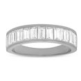 thumbnail image 2 of 925 Sterling Silver Baguette-cut Diamond CZ Band Ring, 2 of 8