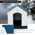View of Gymax Plastic Dog House Medium-Sized Pet Puppy Shelter Waterproof ...
