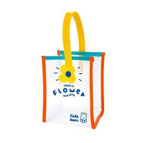 PVC Handbag,Flower Tote Bag Transparent Flower Tote Bag Clear Tote Bag Luxury Finish