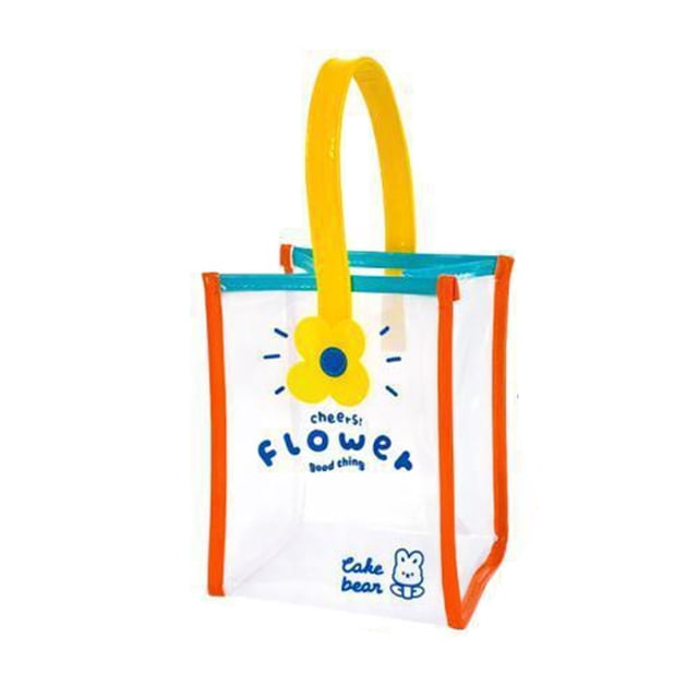 Flower Tote Bag,Flower Tote Bag Transparent Clear Tote Bag PVC Handbag Rapid Response