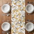 thumbnail image 6 of Orange Spring Floral Table Runner - 70 Inch Long, Kitchen Dining Table Runner Dresser Scarves, Watercolor Blooming Botanical Summer Farmhouse Decor for Coffee Tables Wedding Party Banquet, 6 of 8