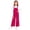Hot Pink, variant on XIMIN Girls' Wide Leg Overalls - Casual Button Strap Bib Overalls Cute Sleeveless Jumpsuits with Pockets for Kids Teens (Hot Pink, 13-14 Years)
