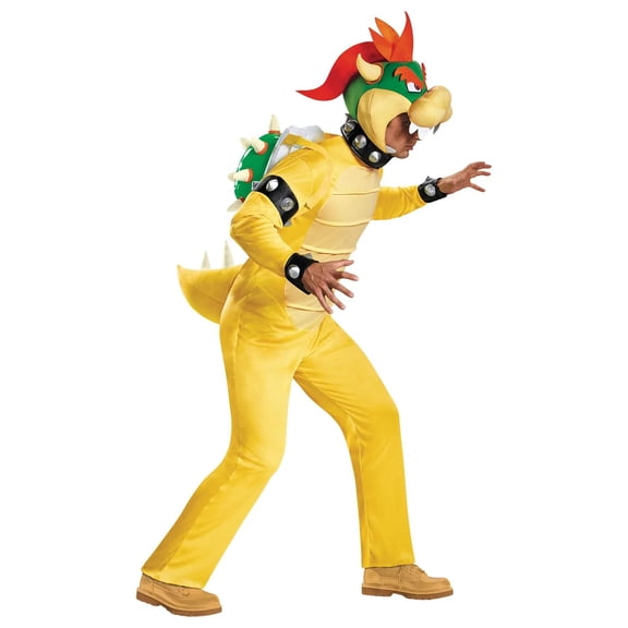 Bowser Deluxe Men's Halloween Fancy-Dress Costume for Adult