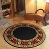 Lodge Black Border Rug, 63" Round