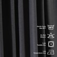 thumbnail image 2 of 3S BROTHERS Solid Linen Look Curtains Drapes Home Decorative Set of 2 Panels Linen Window Curtains Hanging Back Tap & Rod Pocket Nursery Room Bedroom Office - Anthracite 52"x108" Each, 2 of 7