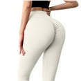 thumbnail image 5 of pstuiky Workout Clothes for Women, Solid Color Athletic Long Elastic Seamless Hip Lifting High Waisted Trousers Drying Summer Activewear for Women White XXL, 5 of 8