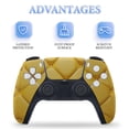 thumbnail image 4 of Skin Sticker for PS5 Slim Standard PS5 Pro Disc Digital Edition Console and Controllers Decals for Playstation 5 (Yellow Grid Pattern,PS5 Slim Disc Edition), 4 of 5