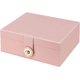 thumbnail image 2 of 1 joyero organizador para collares, pendientes, pulseras, anillos, estuche grande de almacenamiento de joyas de cuero PU con 3 capas apilables, soporte para joyeros para mujeres y niñas Sailing Electrónica, 2 of 5