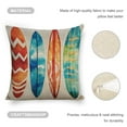 thumbnail image 4 of pillow surfboards watercolorlinen throw pillowcase decoration pillowcase gifting preferred 18x18 inch cushion cover 2 sets sofa pillowcase sofa bedroom living room car, 4 of 8