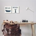 thumbnail image 2 of Stupell Industries Relax Refresh Bathroom Phrases Blue Palm Pattern Text, 12 x 12, Design by Natalie Carpentieri, 2 of 6