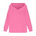 thumbnail image 4 of Staki Kids Hoodies Toddler Sweatshirt Girls Cotton Pullover Hoodie Casual Kids Long Sleeve Solid Fall Winter Hooded Tee Tops Blouse (Pink,13-14 Years), 4 of 6