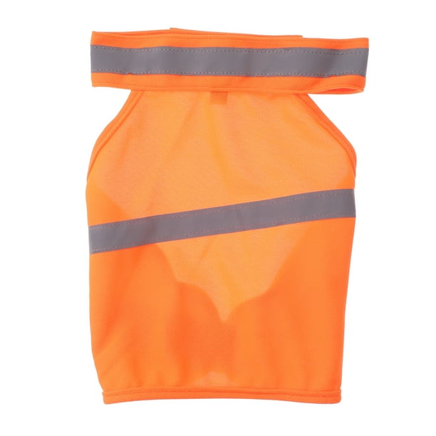 EeaseMX Chaleco reflectante de seguridad para perros, ropa de verano transpirable de alta visibilidad para caminar, correr, senderismo (naranja fluorescente-S)