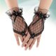 thumbnail image 4 of FELTECHELECTR par de guantes de novia con encaje bordado de flores y rocío, ahuecados, accesorios para vestido de novia (negro), 4 of 6