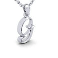 thumbnail image 2 of SuperJeweler G Initial Necklace In Heavy 14 Karat White Gold With Free 18 Inch Cable Chain, For Women, 2 of 6