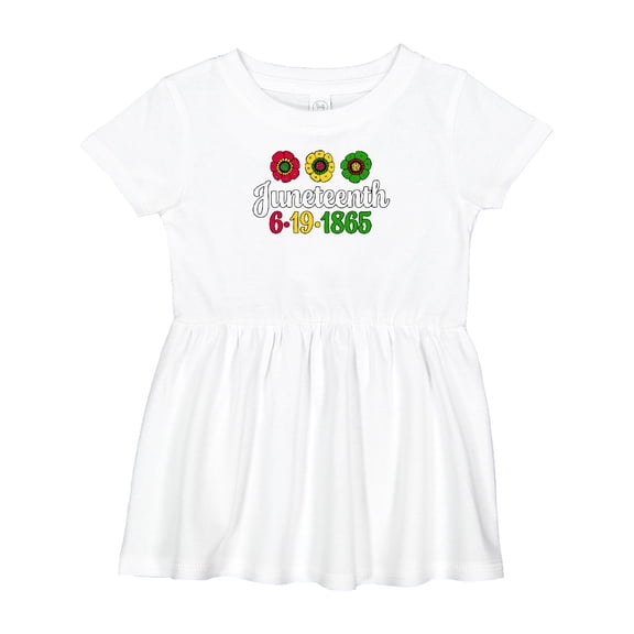 Inktastic Juneteenth 6-19-1865 with Flowers Girls Baby Dress