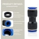 thumbnail image 4 of 12 Pcs 4mm Straight Push In Connect Pneumatic Fitting,2 Way Plastic Quick Release Pu Air Line Adapter, 4 of 5